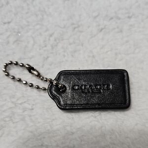Coach Black Small Leather Tag